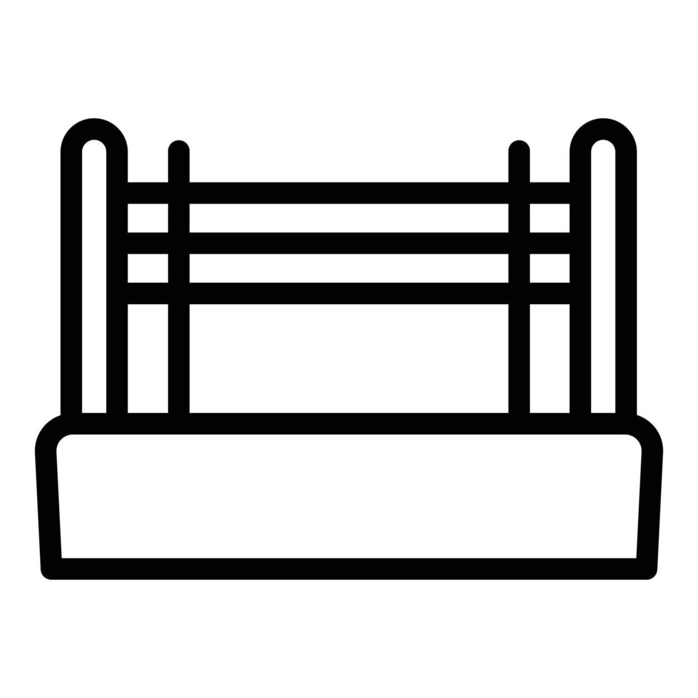 ícone do ringue de boxe, estilo de estrutura de tópicos vetor