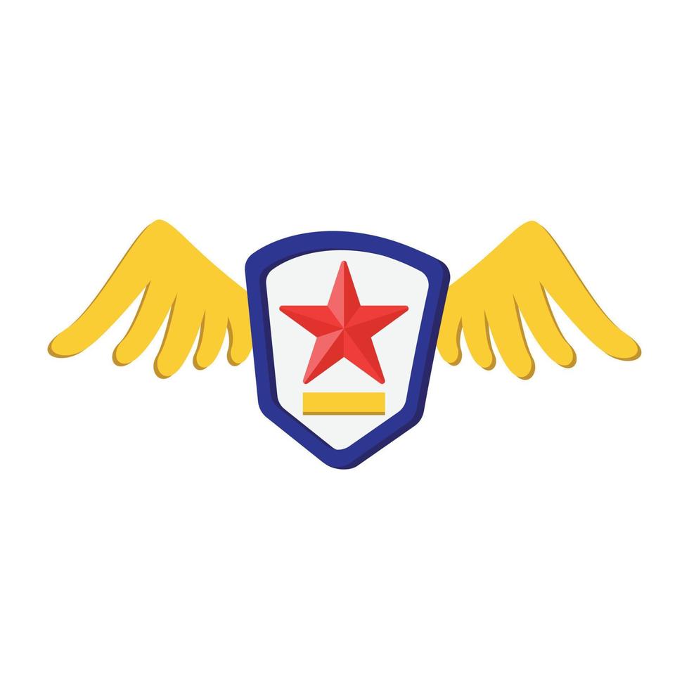 casaco militar com o ícone de estrela dos desenhos animados vetor