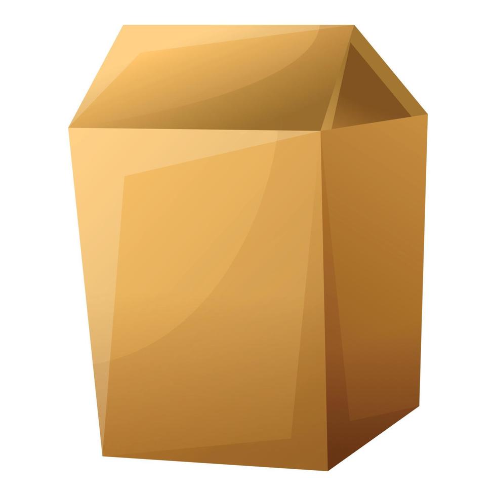 ícone da caixa de lixo da caixa, estilo cartoon vetor