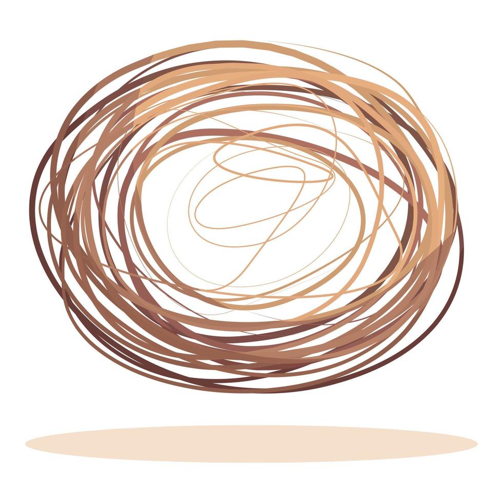 vetor de desenhos animados de ícone de tumbleweed de vento. arbusto de bola