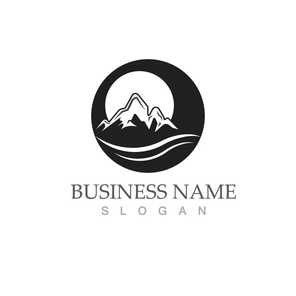 design de vetor de logotipo de ícone de montanha