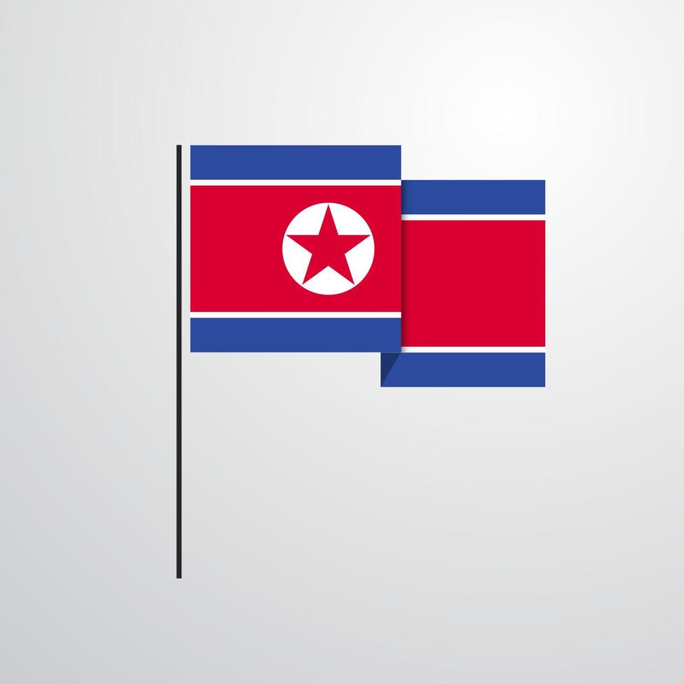 vetor de design de bandeira da coreia do norte