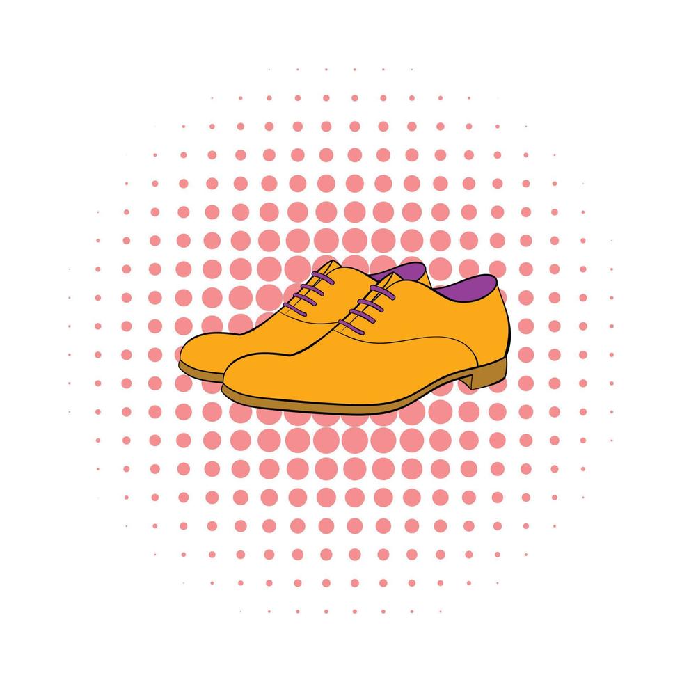 ícone de sapatos masculinos, estilo de quadrinhos vetor