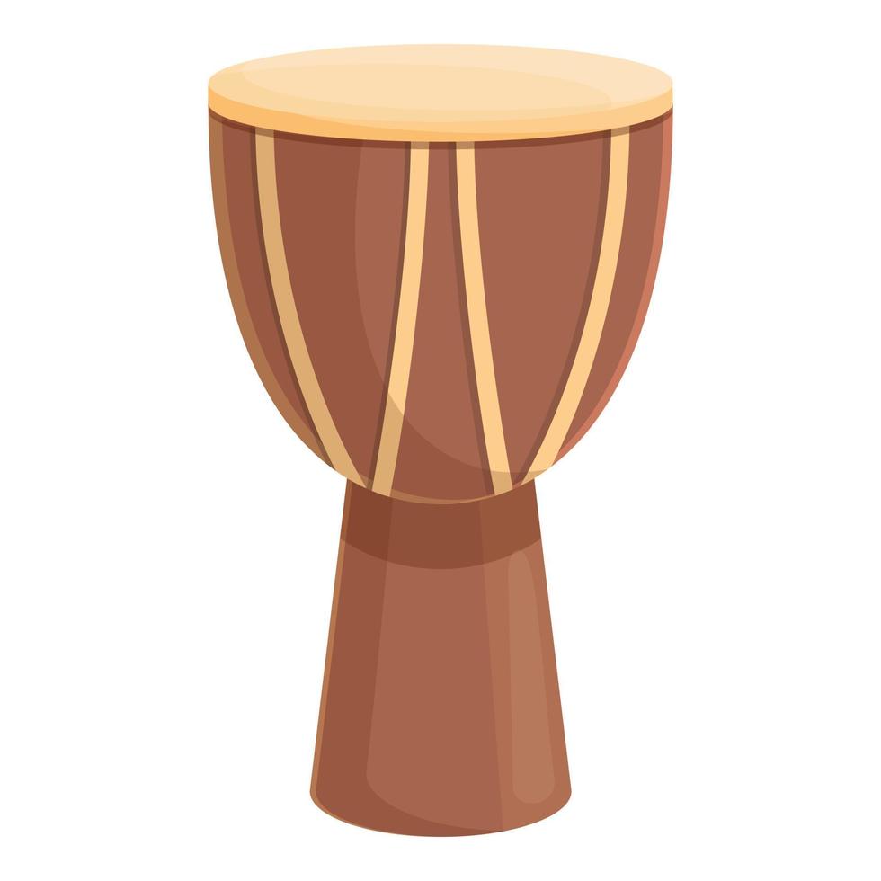 vetor de desenhos animados de ícone de tambores tribais. arte africana