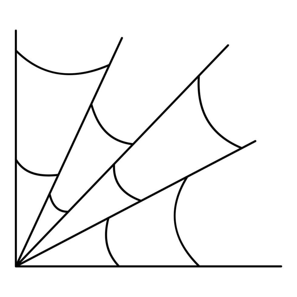 ícone de teia de aranha de perigo, estilo de estrutura de tópicos vetor