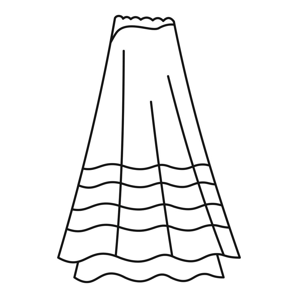 ícone de toalha de banho, estilo de estrutura de tópicos vetor