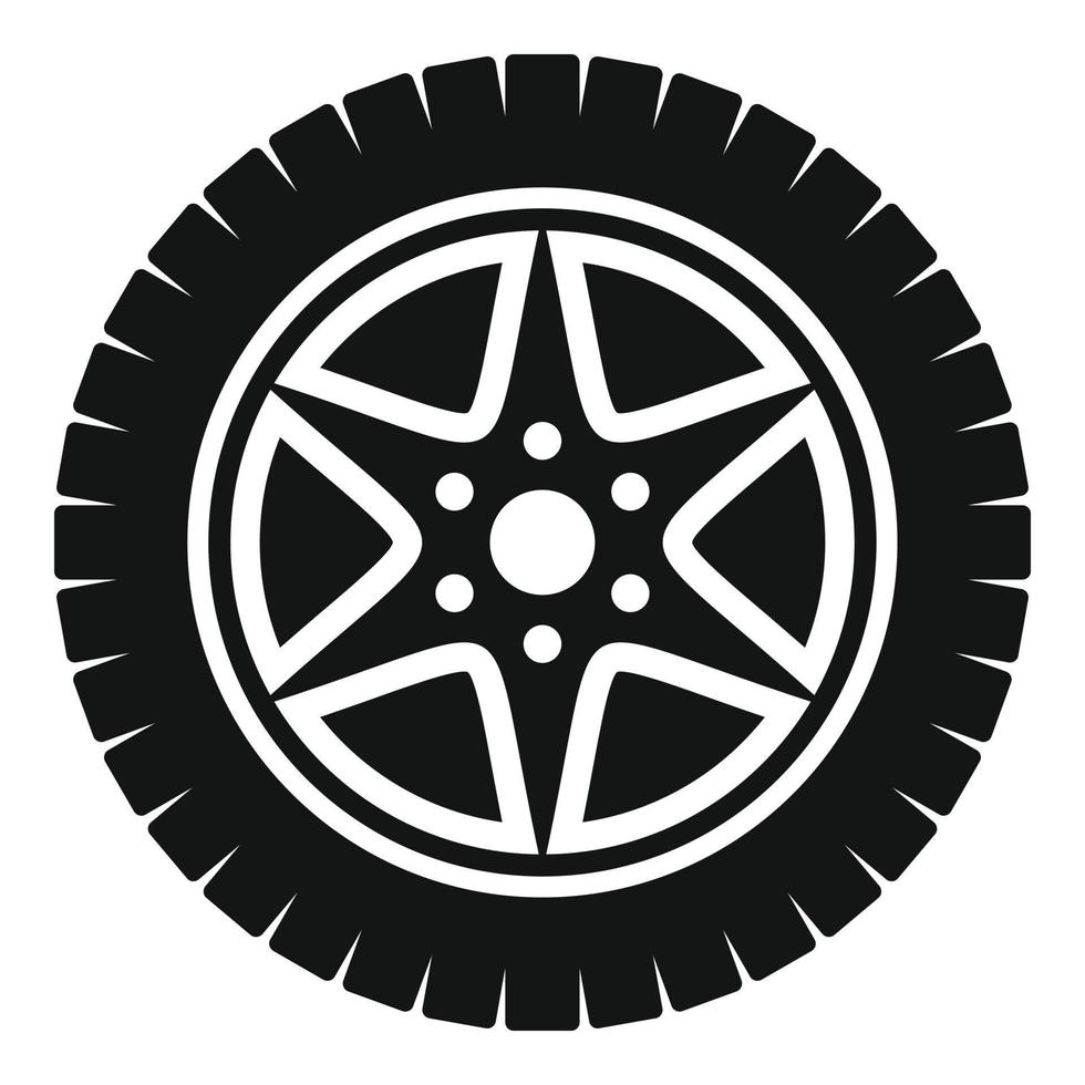 ícone da roda do carro, estilo simples. vetor