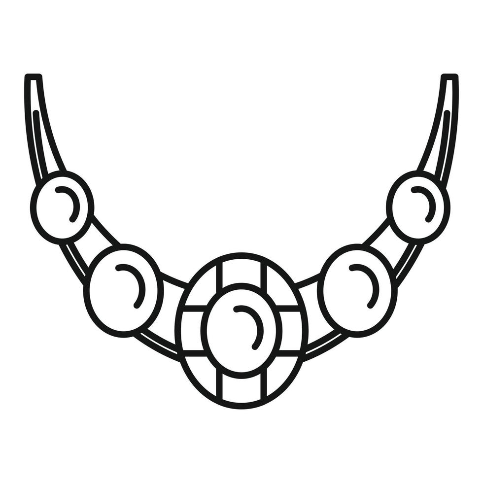 ícone de colar, estilo de estrutura de tópicos vetor