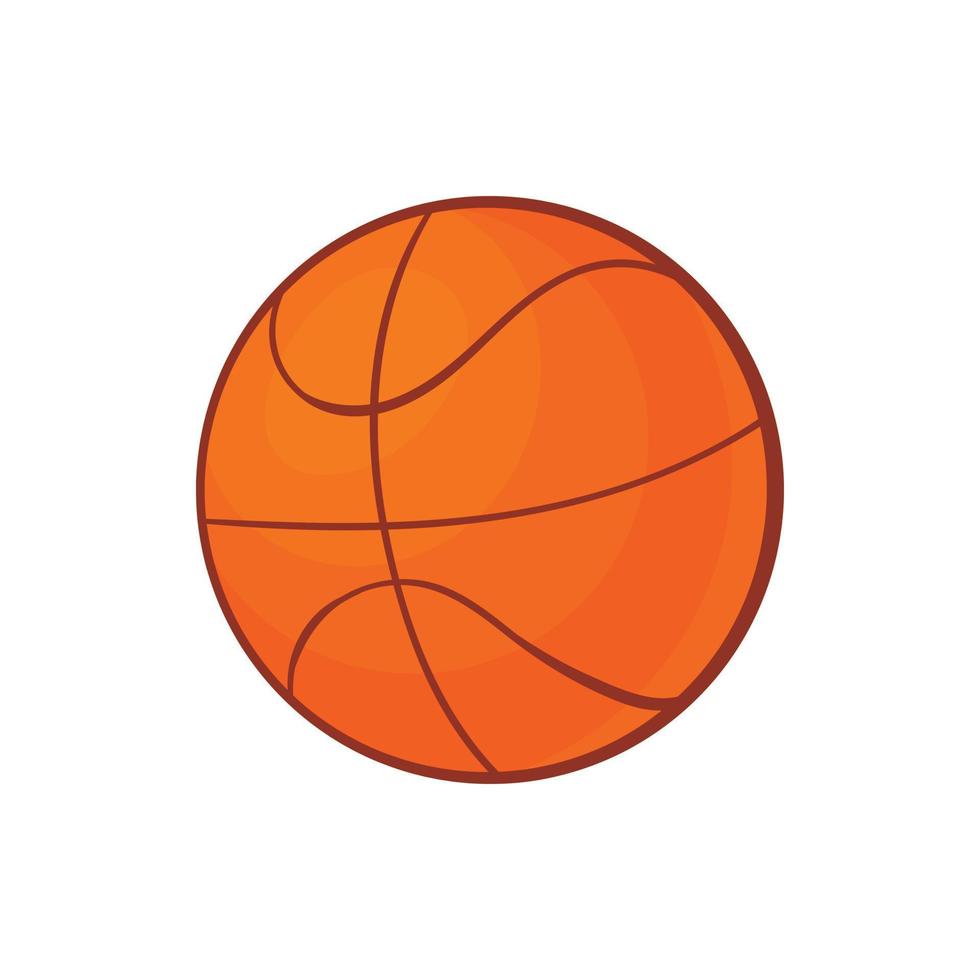 ícone de bola de basquete em estilo cartoon vetor