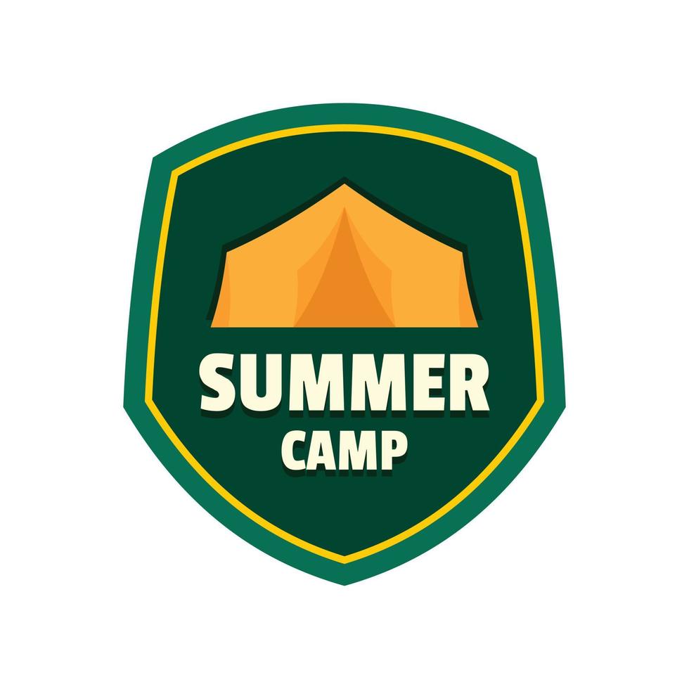 logotipo da barraca do acampamento de verão, estilo simples vetor