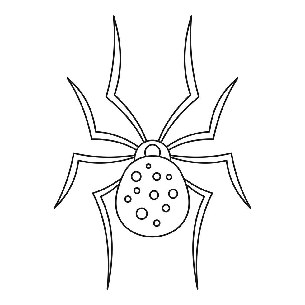 ícone de aranha, estilo de estrutura de tópicos vetor