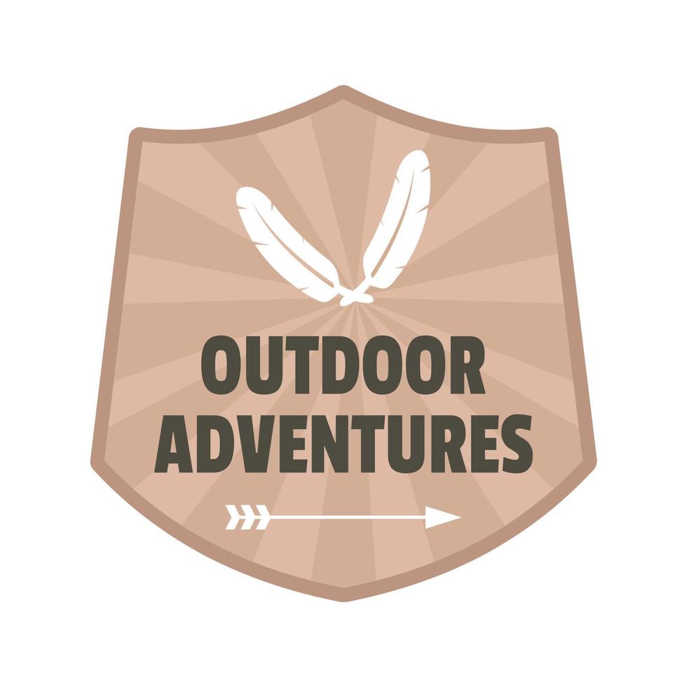 logotipo de aventuras ao ar livre, estilo simples vetor