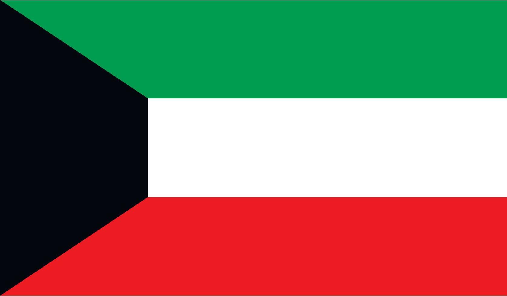 imagem da bandeira do kuwait vetor