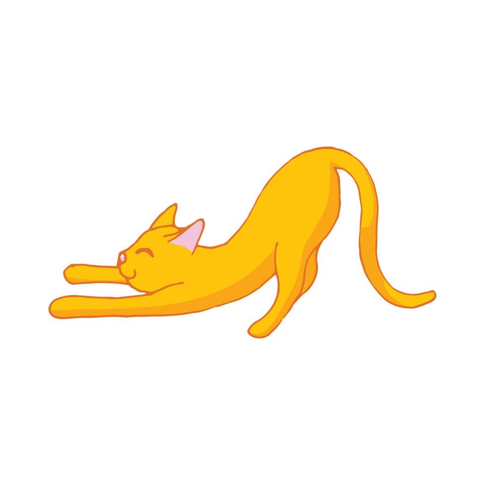 ícone de gato, estilo cartoon vetor