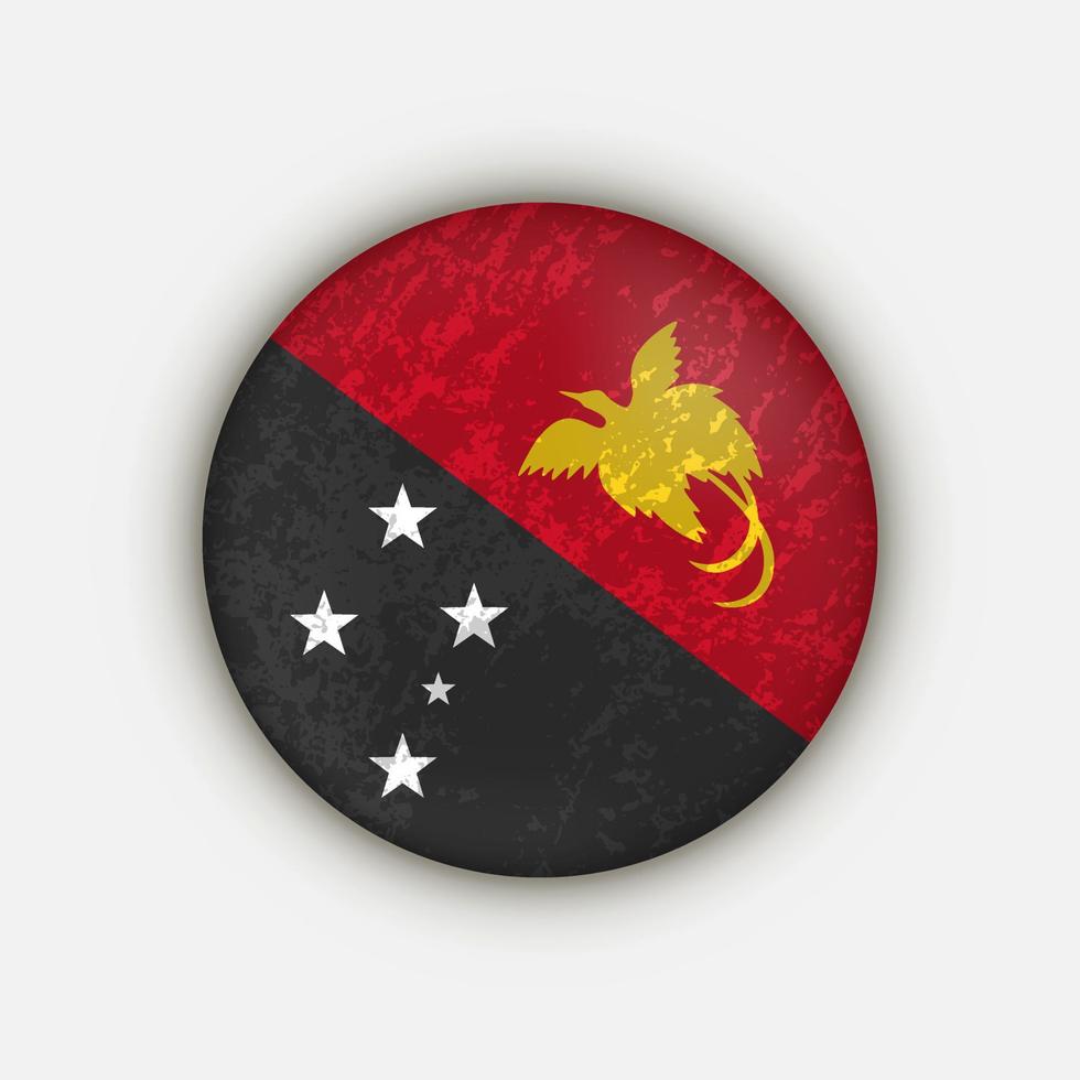 país papua nova guiné. bandeira de papua nova guiné. ilustração vetorial. vetor