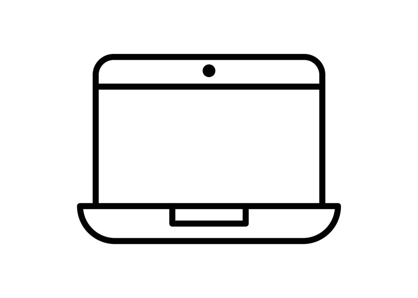 modelo de design de logotipo de ícone de netbook para laptop ilustração isolada vetor