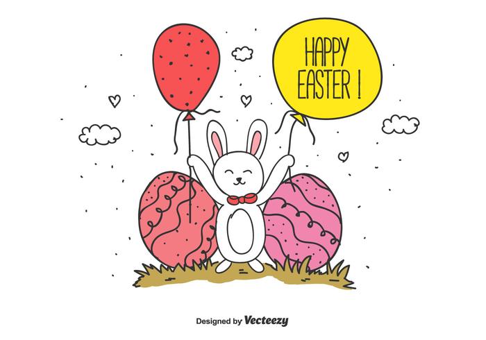 Fundo feliz Vector Easter