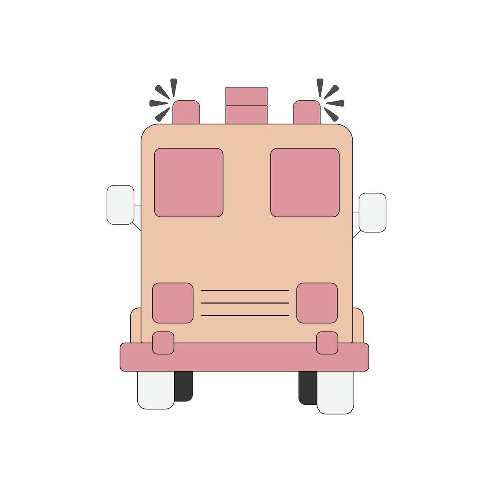 arte vetorial de design de ônibus de brinquedo vetor