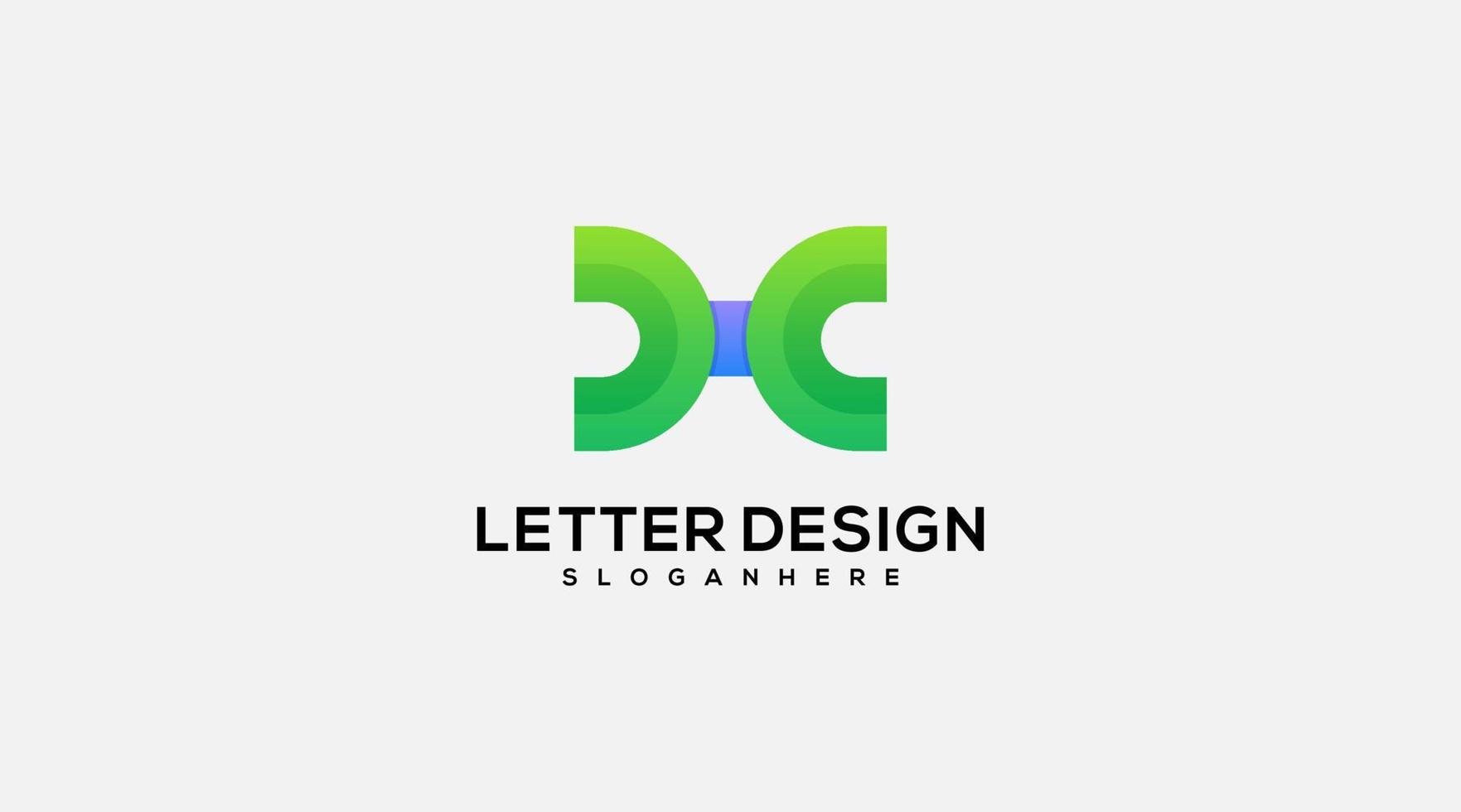 ilustração de modelo de design de logotipo de vetor de letra cc