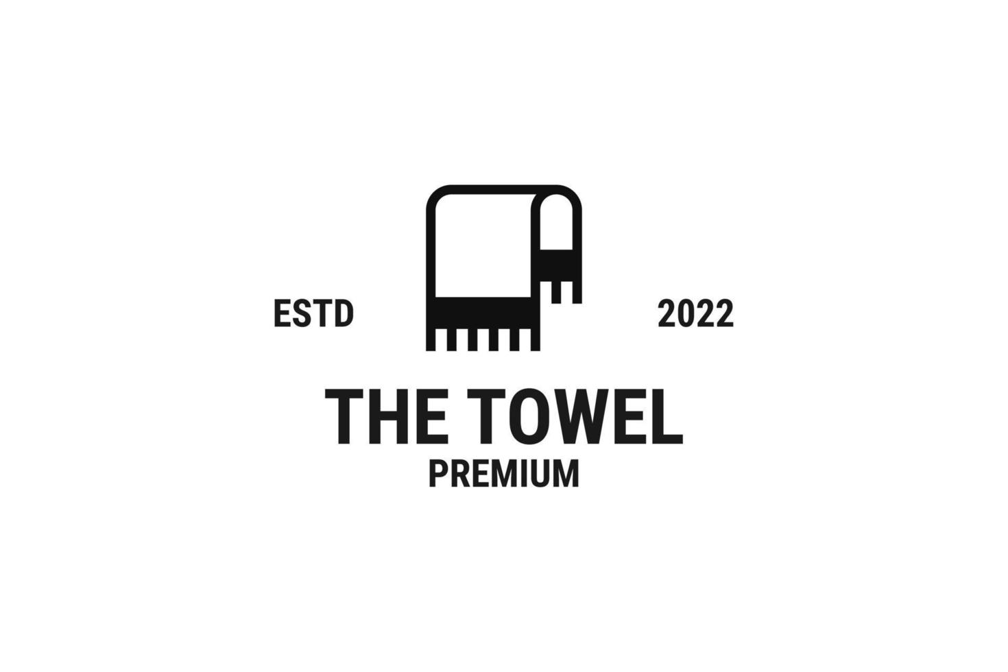 ideia de ilustração vetorial de design de logotipo de toalha criativa vetor