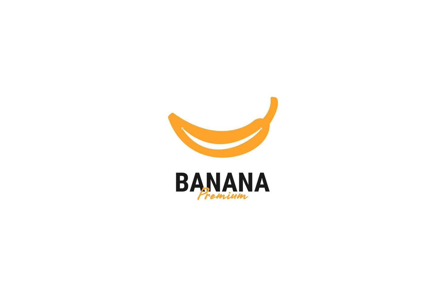 ilustração de modelo de design de vetor de logotipo de banana plana