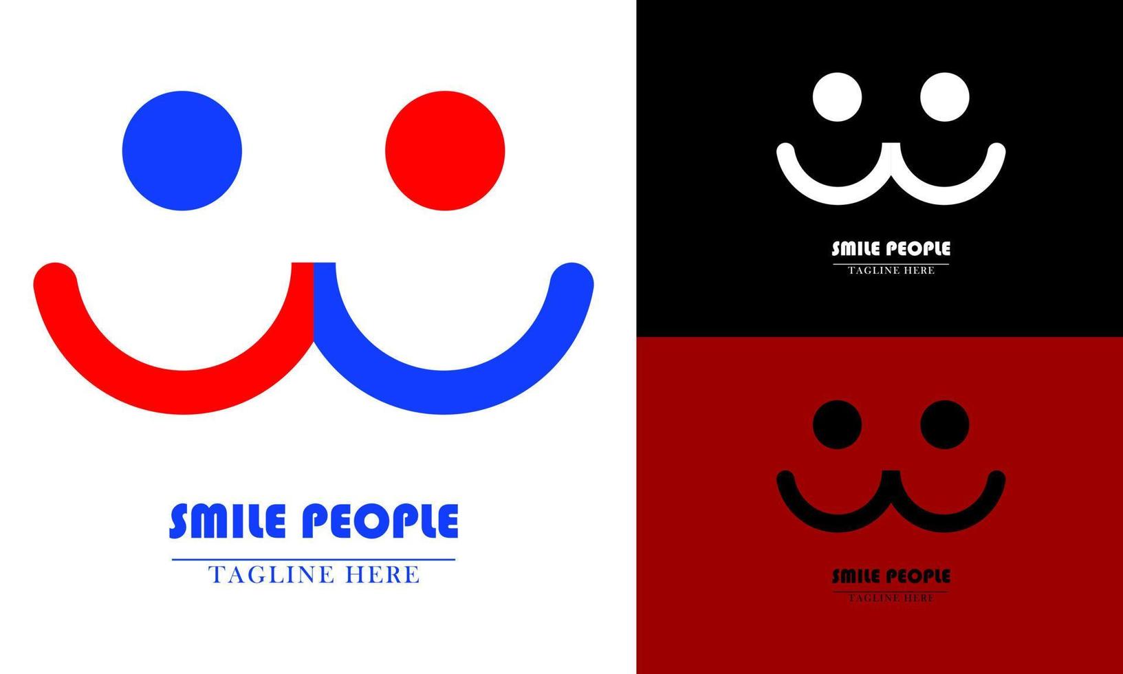 ícone do logotipo de dois lábios humanos sorridentes vetor