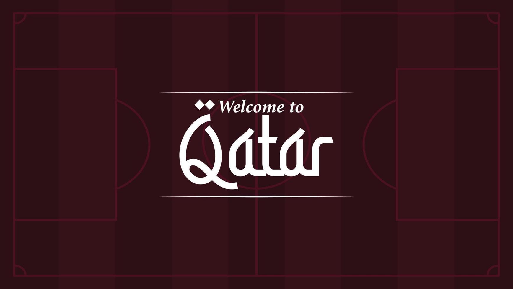 fundo do torneio de futebol do qatar para uso em banner. design de plano de fundo da copa do mundo de futebol vetor