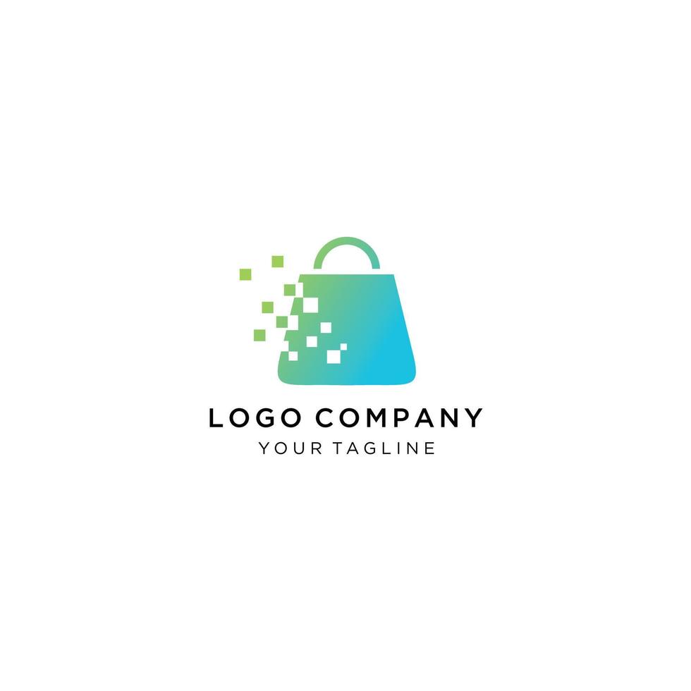 ilustração de ícone de vetor de logotipo de tecnologia loja inteligente. modelo de conceito de design de logotipo de loja de tecnologia