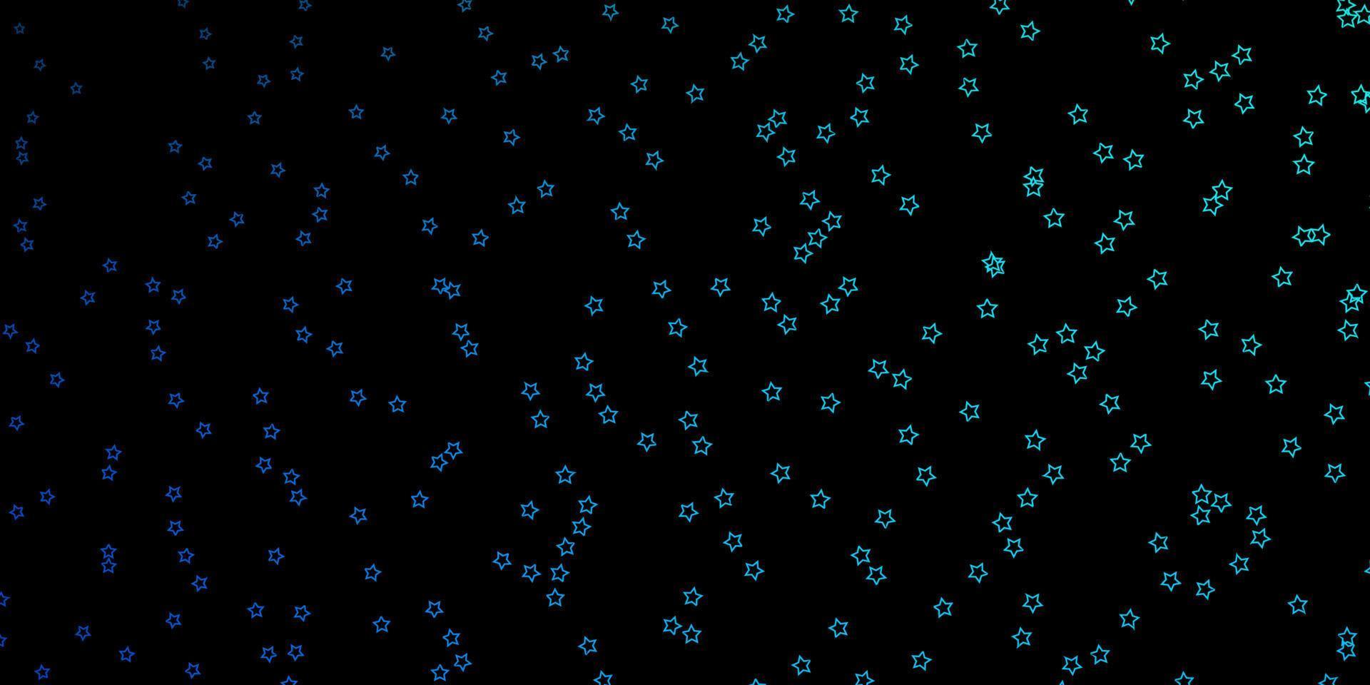 layout de vetor de azul escuro com estrelas brilhantes.