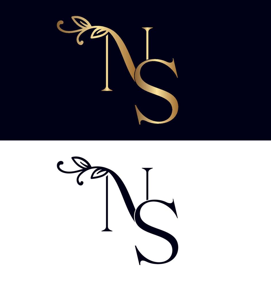 design de marca de ouro de logotipo floral vetor