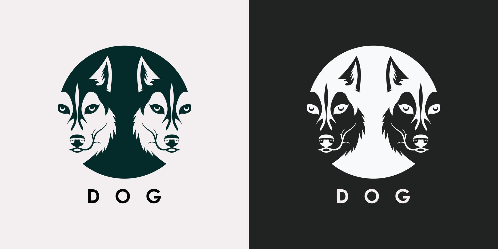 design de logotipo de cachorro vetor