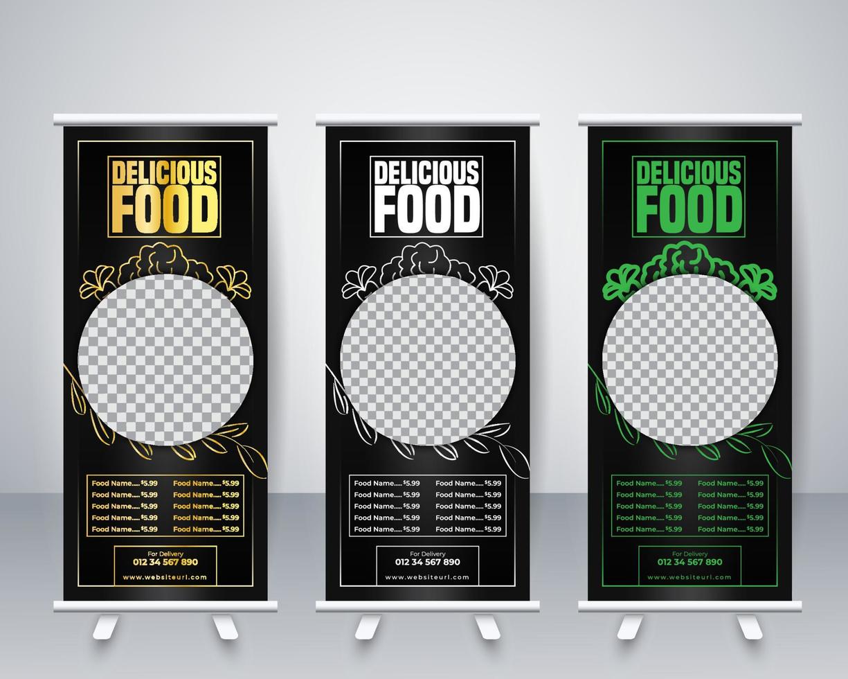 modelo de design de banner de enrolamento de fast food criativo vetor