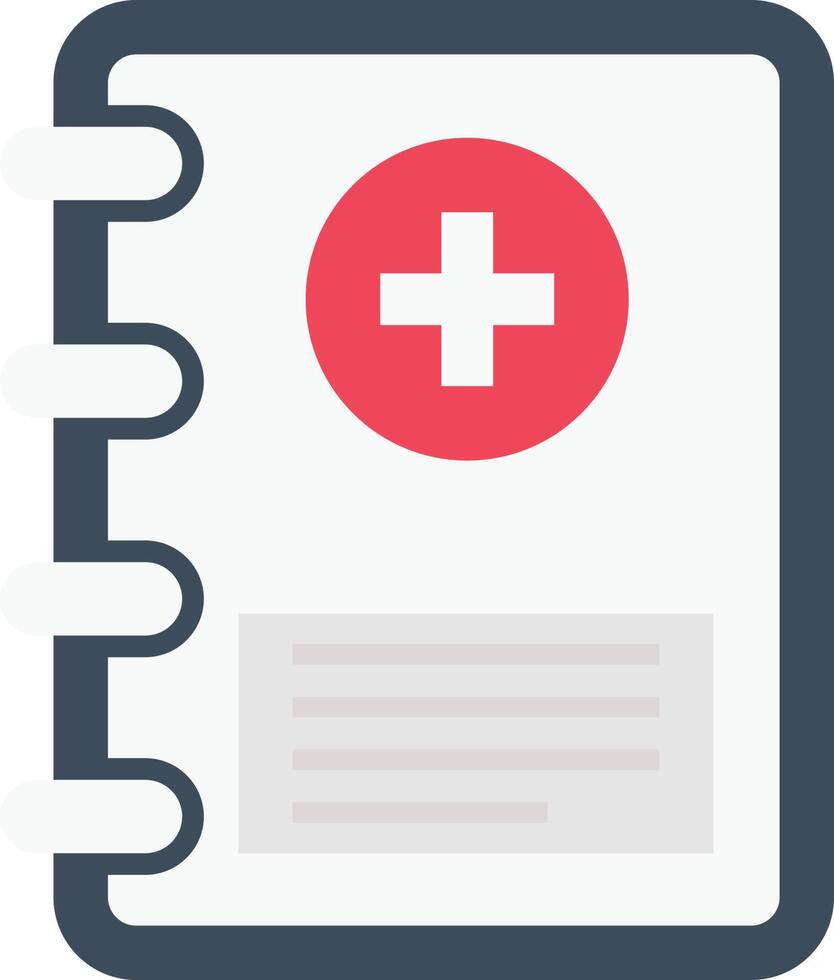 ilustração vetorial de caderno médico em um icons.vector de qualidade background.premium para conceito e design gráfico. vetor