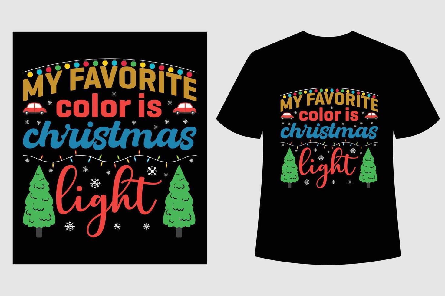 design de camiseta de dia de natal ou dia de natal vetor