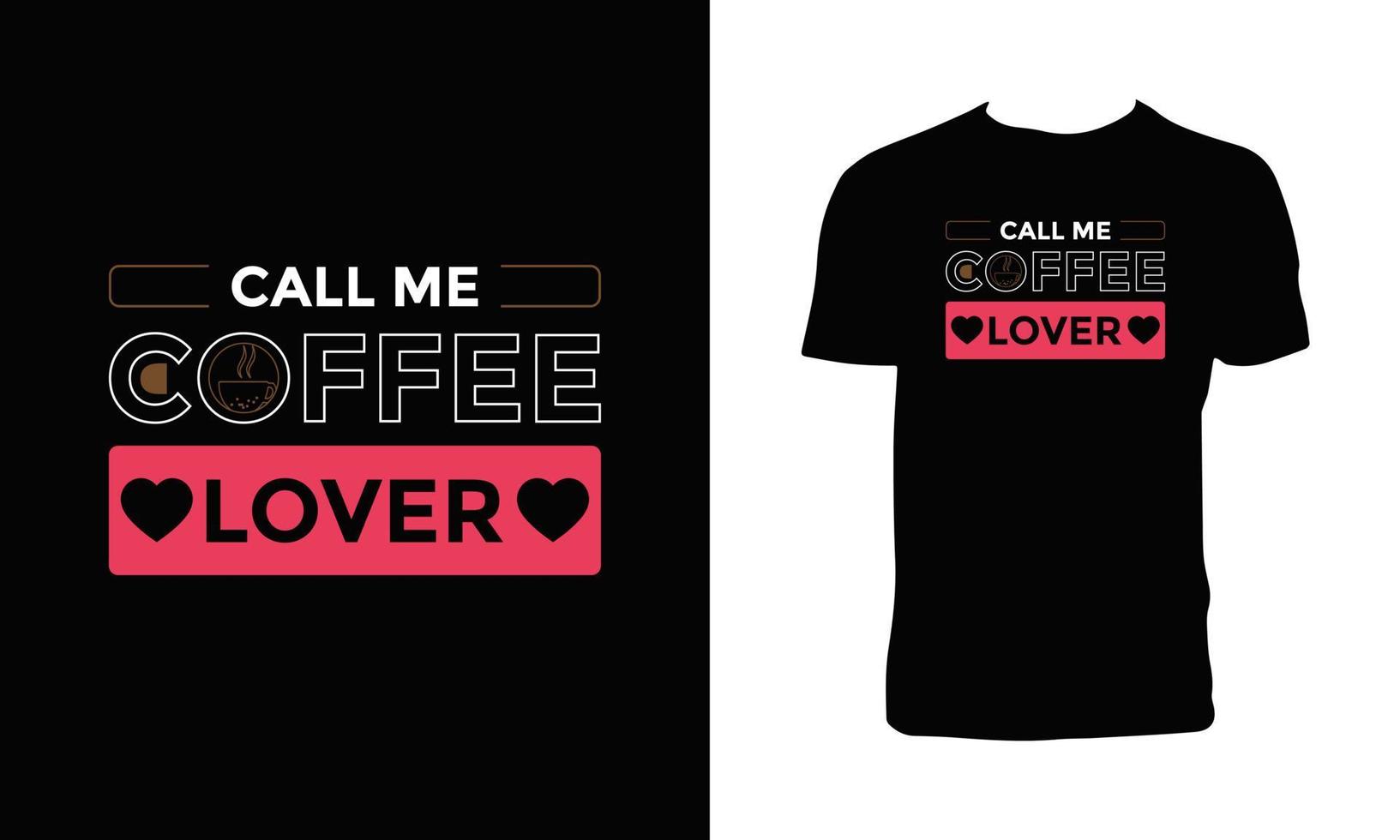 design de camiseta com letras de café vetor