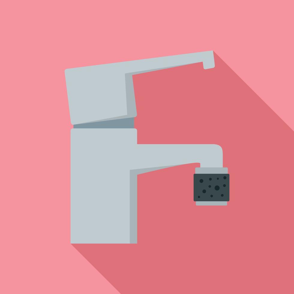 ícone da torneira da tampa do filtro da casa, estilo simples vetor