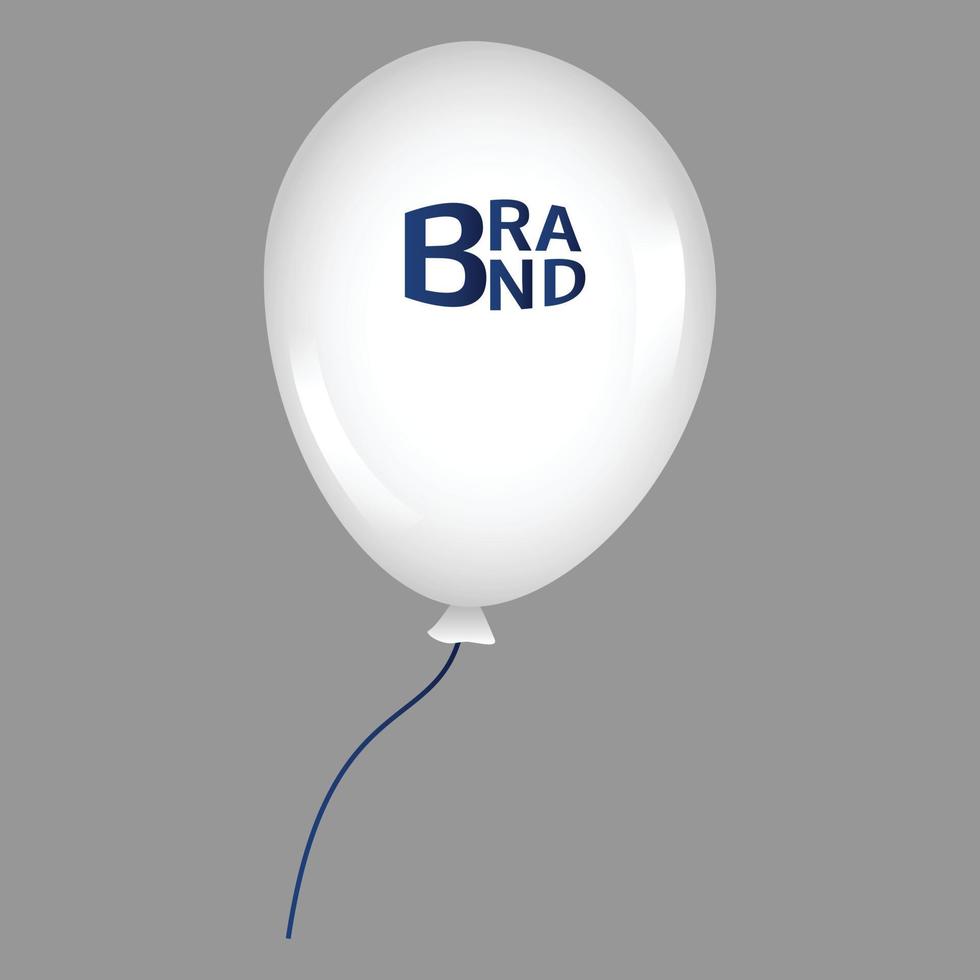 ícone de balão de ar branco, estilo realista vetor