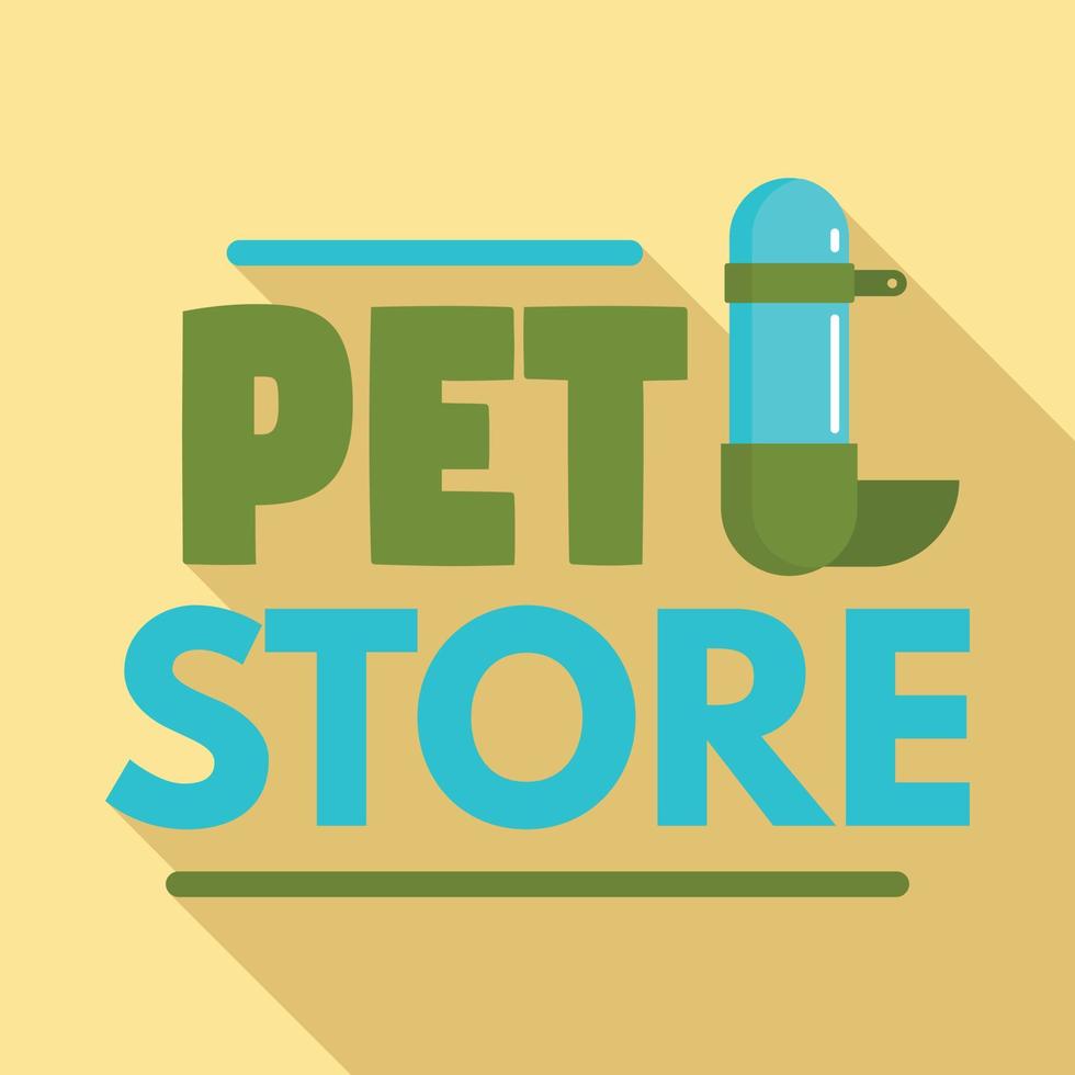 logotipo de bebedor de loja de animais, estilo simples vetor