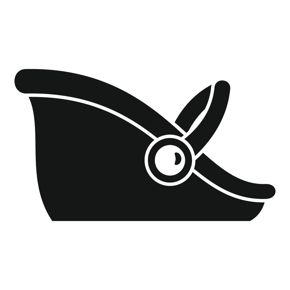 ícone da cesta de transporte de bebê, estilo simples vetor
