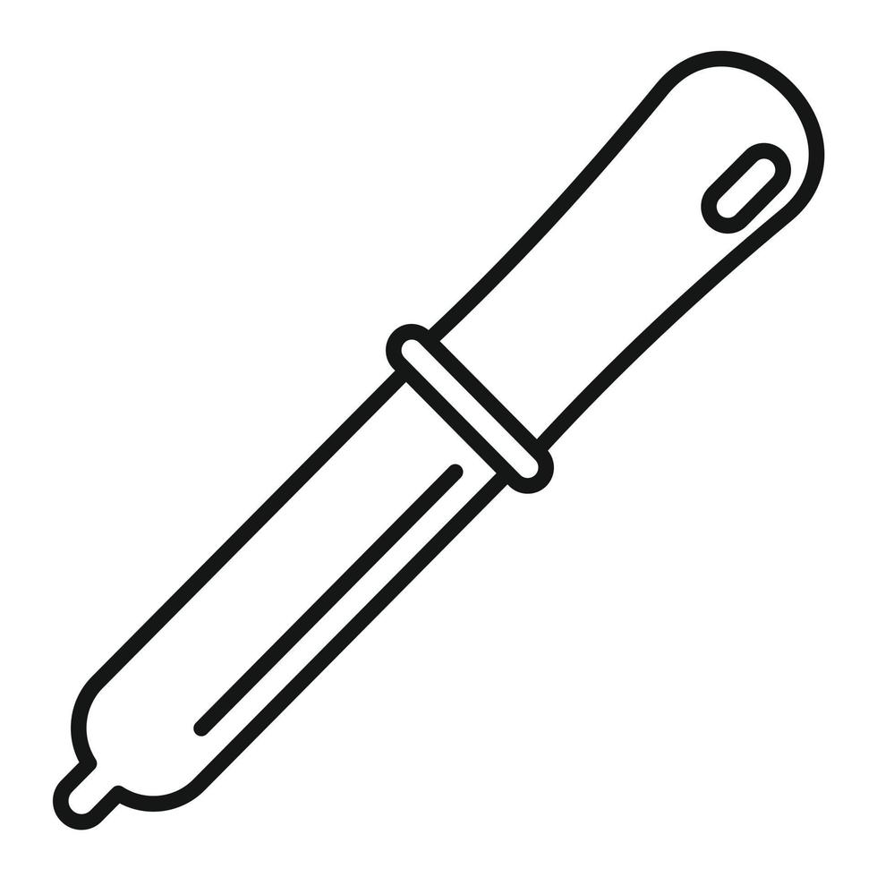 ícone de pipeta de laboratório, estilo de estrutura de tópicos vetor