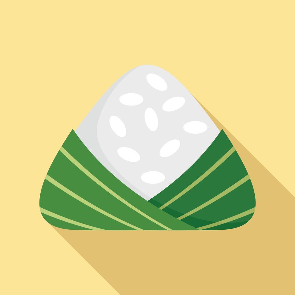 ícone de bolinhos de arroz chinês, estilo simples vetor