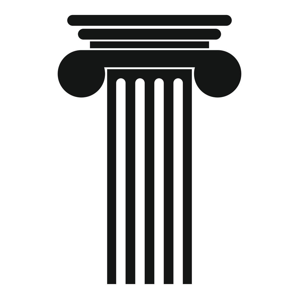 ícone de coluna poliédrica, estilo simples. vetor