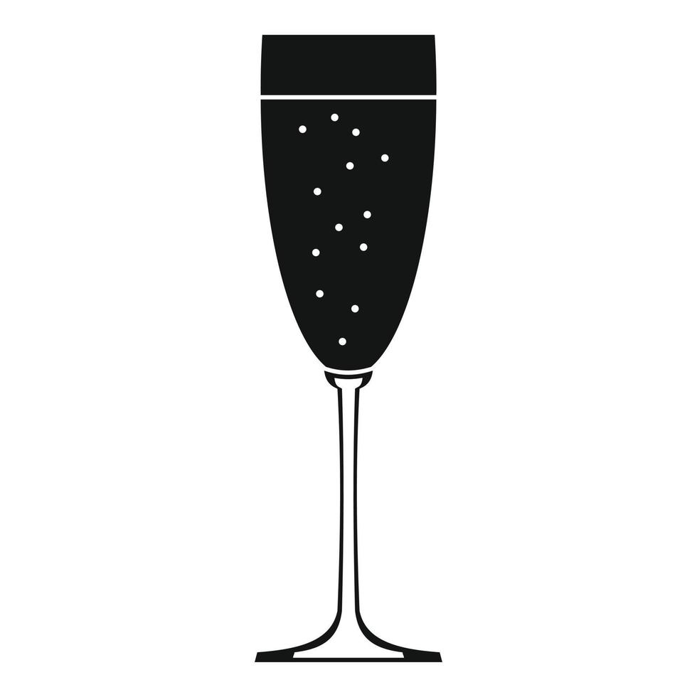ícone espumante de champanhe, estilo simples vetor
