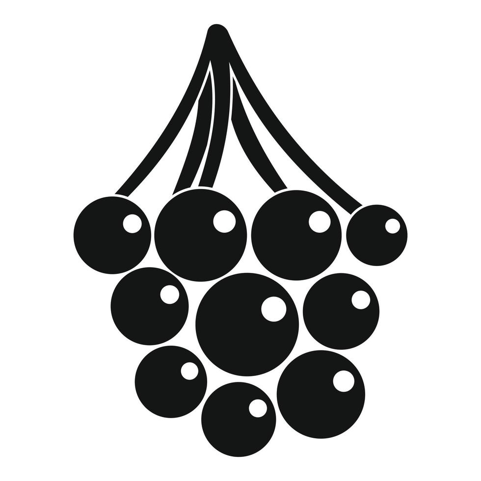 ícone de uva doce, estilo simples vetor