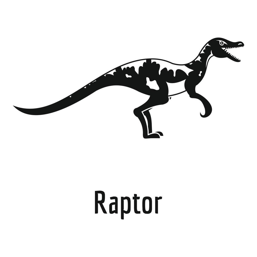 ícone do raptor, estilo simples. vetor