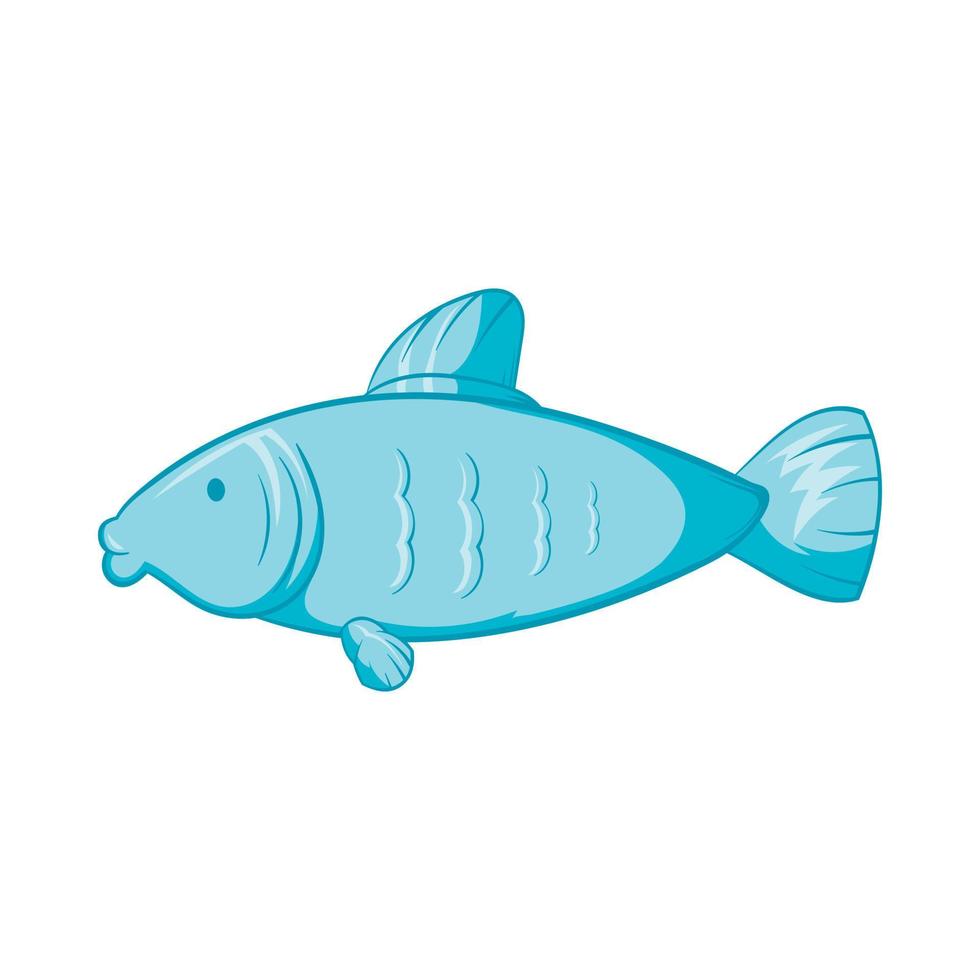 ícone de peixe, estilo cartoon vetor