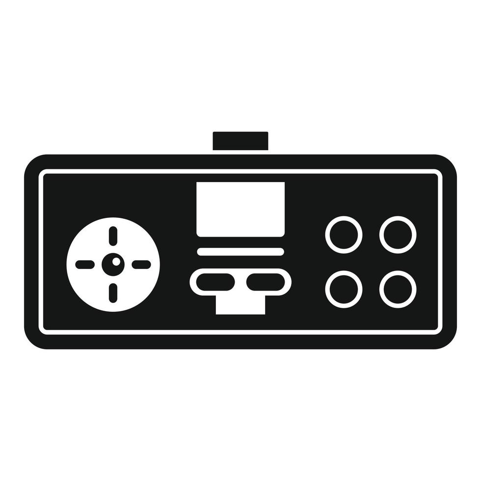 ícone de gamepad retrô, estilo simples vetor