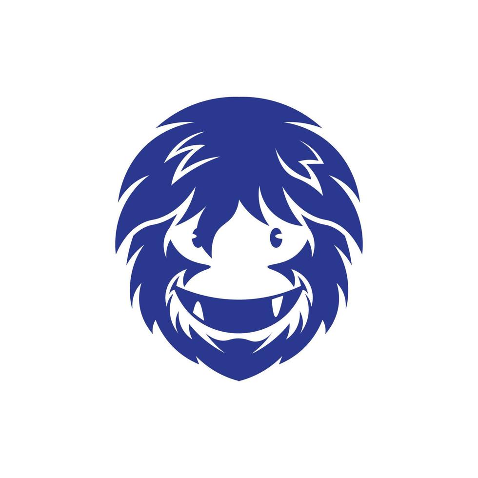 ilustração em vetor yeti fofa e amigável, perfeita para clube escolar, logotipo de mascote e design de camiseta infantil