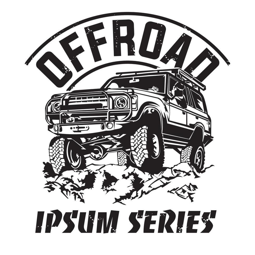 veículo offroad em ilustração vetorial, perfeito para eventos offroad, logotipo do clube e design de camiseta vetor