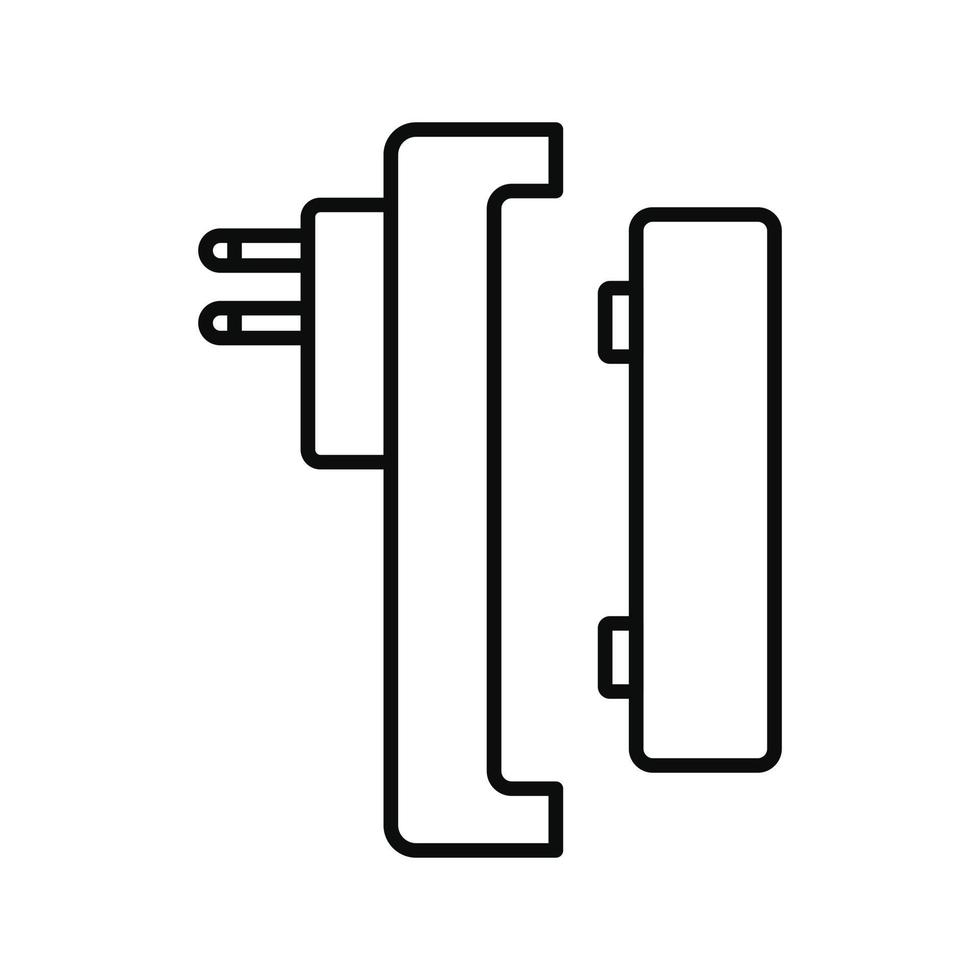 ícone do carregador de bateria, estilo de estrutura de tópicos vetor